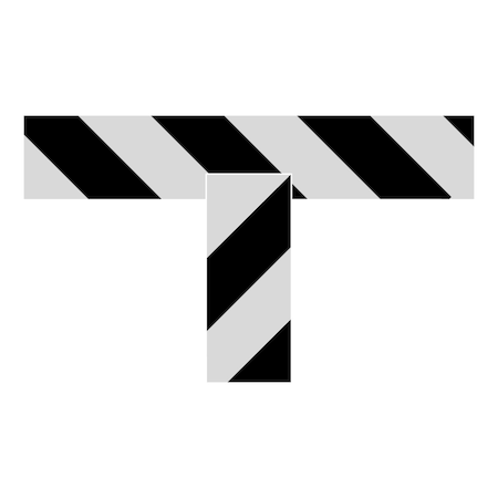 Superior Mark Floor Markings, Ts, 2in, Black/White Hazard Stripe IN-40-663